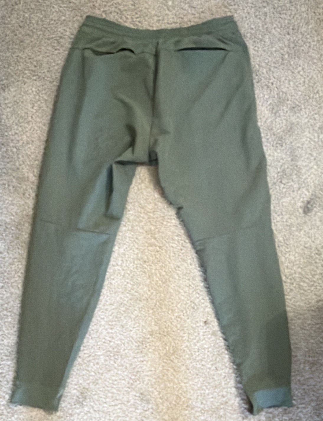 UNRL Men’s Green Solid Jogger Pants Size L Drawstring Elastic Waist Logo
