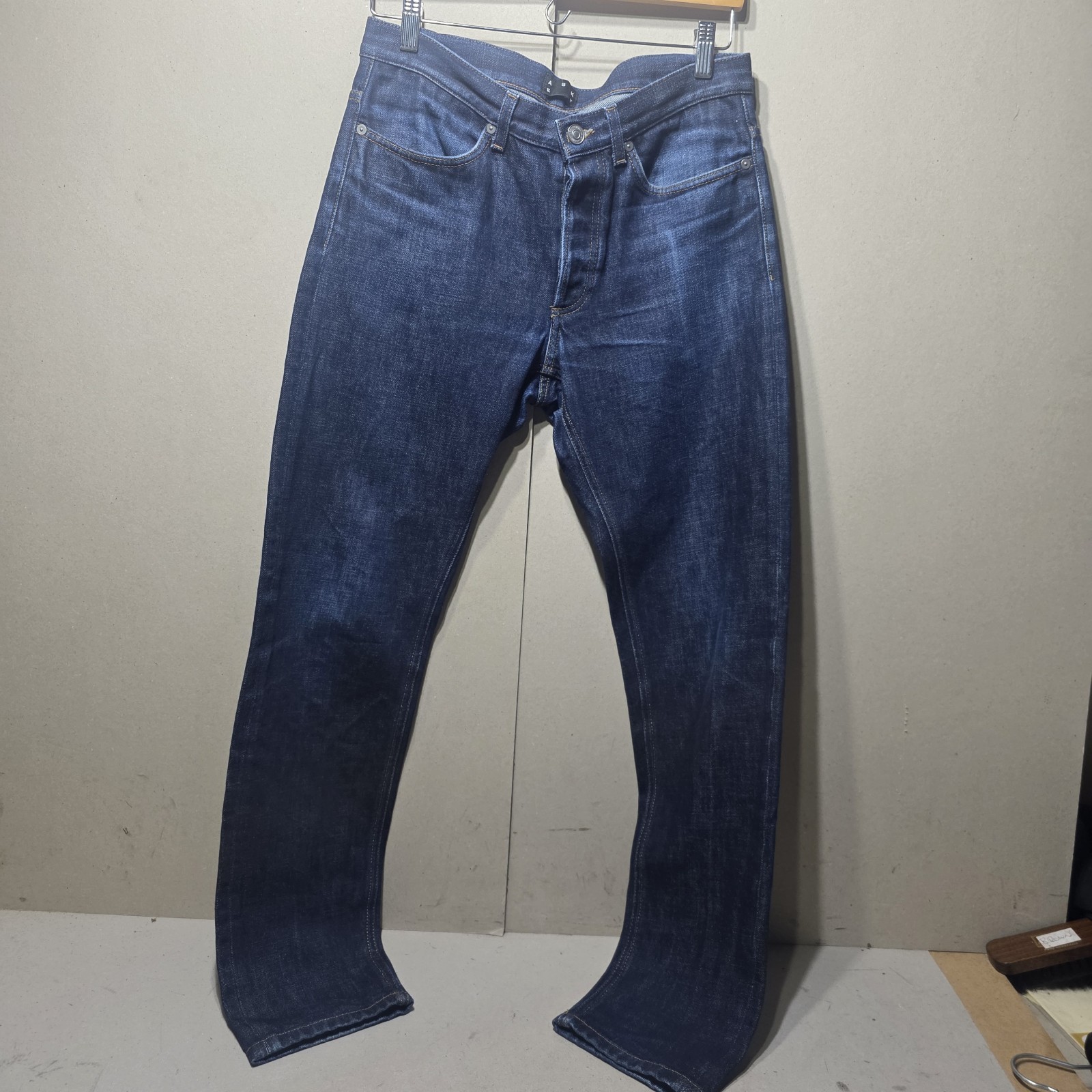 Asket Men’s Jeans W 31 L32 in Blue 100% Cotton Straight Leg (Gar25/1)