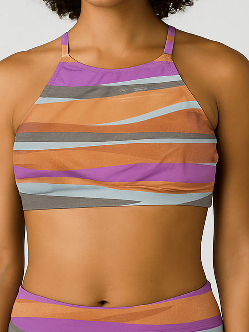 prAna Marine Street Swim Top -High Neck, Strappy Back, Fair Trade