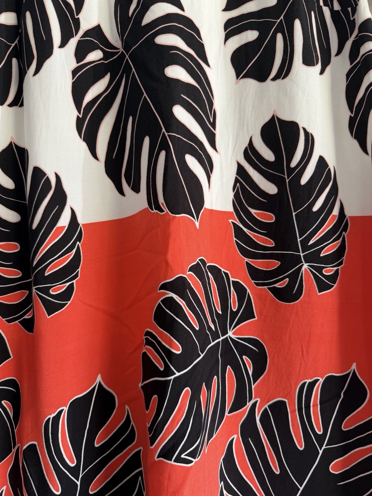 Old Navy Petite S Tropical Floral Shift Dress White Orange Black Lined Back Zip