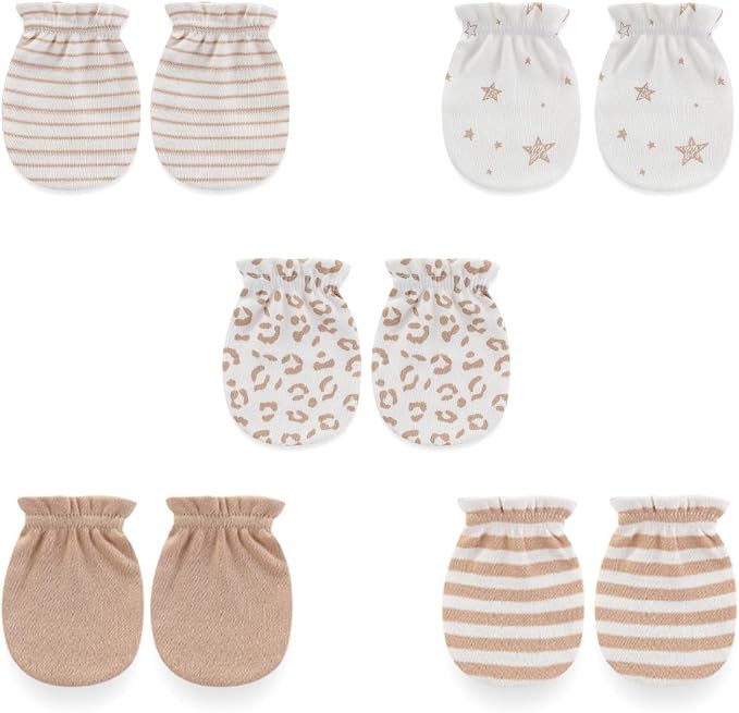 falianni 5 Pair Newborn Scratch Prevention Mitts