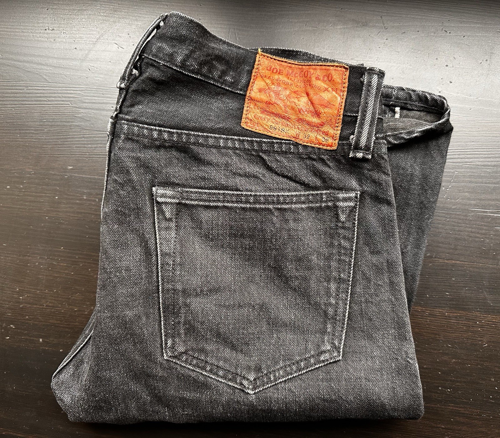 The Real Joe McCoy’s 991bk Black Selvedge Jeans Japan Big E Levi’s 32