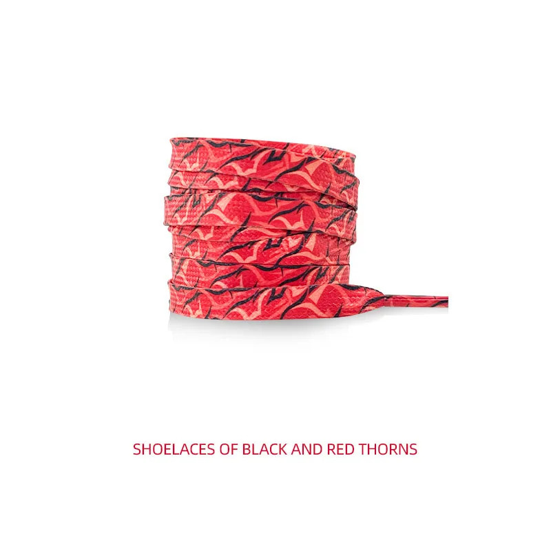 Flat Shoelaces for Sneakers Thorn Pattern Shoelace Colorful Clot Personalized Sp