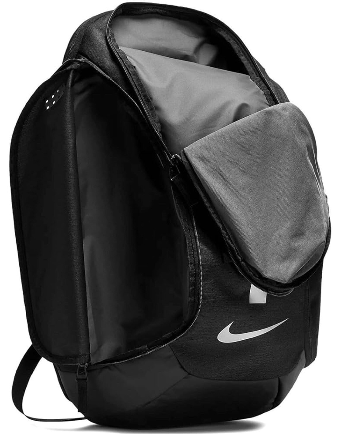Nike Hoops Elite Pro Basketball Backpack, Black/Metallic/Cool Grey Book Bag