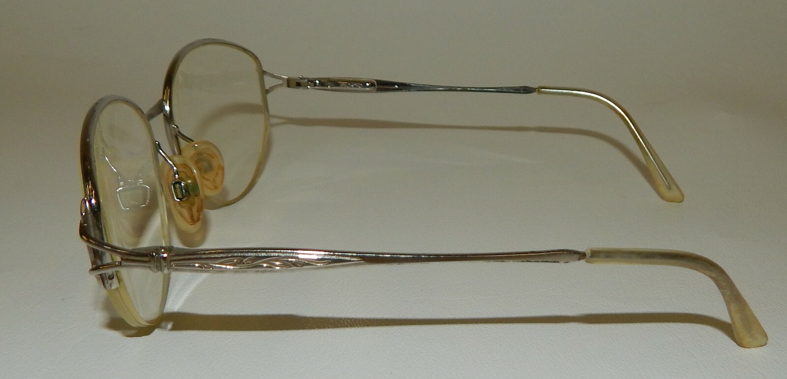 Safilo Elasta Silver Tone Semi Rim Eyeglasses Frames