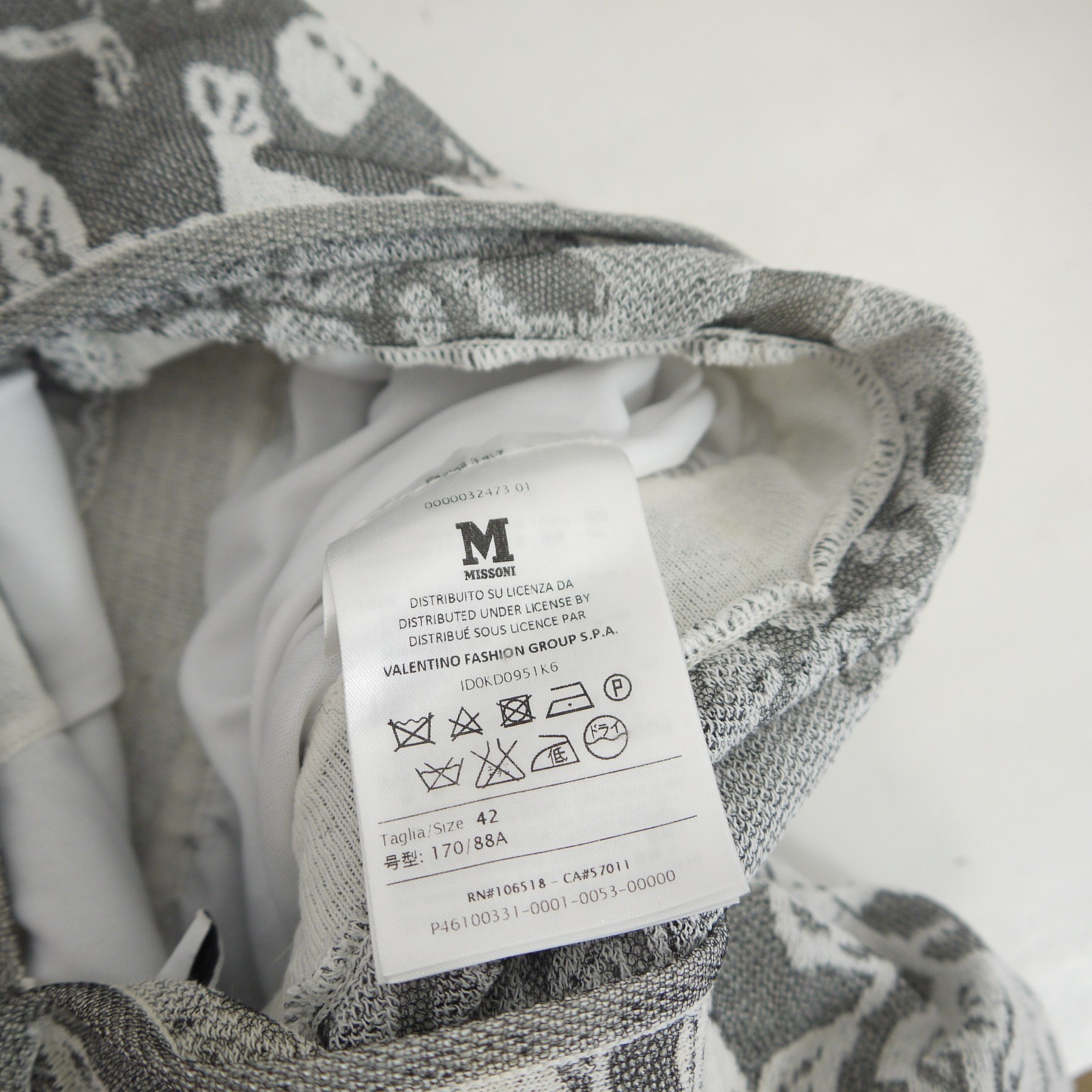 Missoni Jumpuit Grey Wide Leg 2015 Summer RTW Skull Knit Sleeveless Size 10