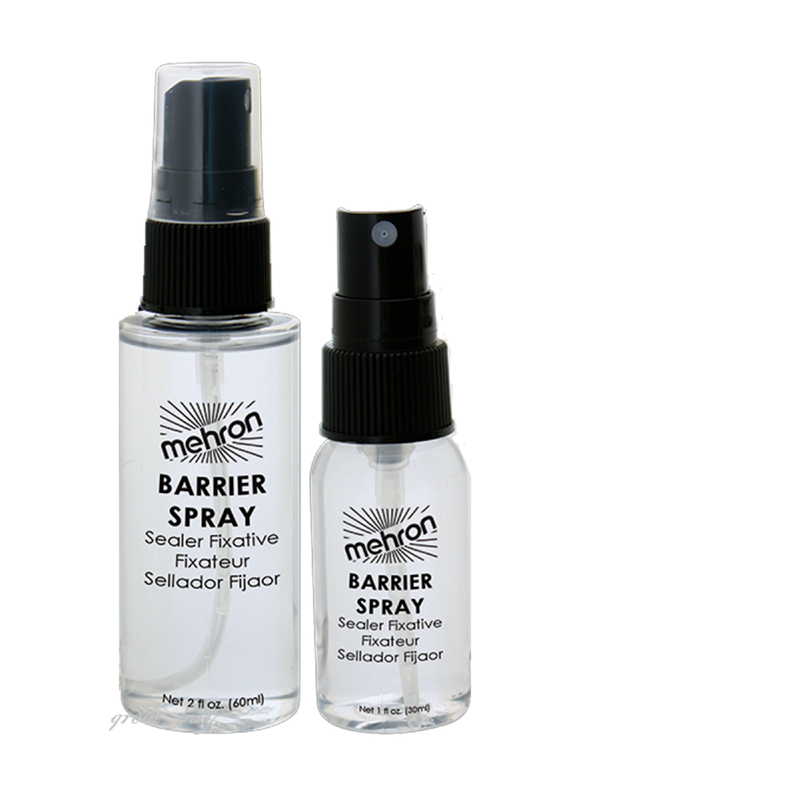 MEHRON MAKEUP_BARRIER SPRAY 1 OZ / 2 OZ_COSTUME FIXING SETTING & SEALER PICK 1