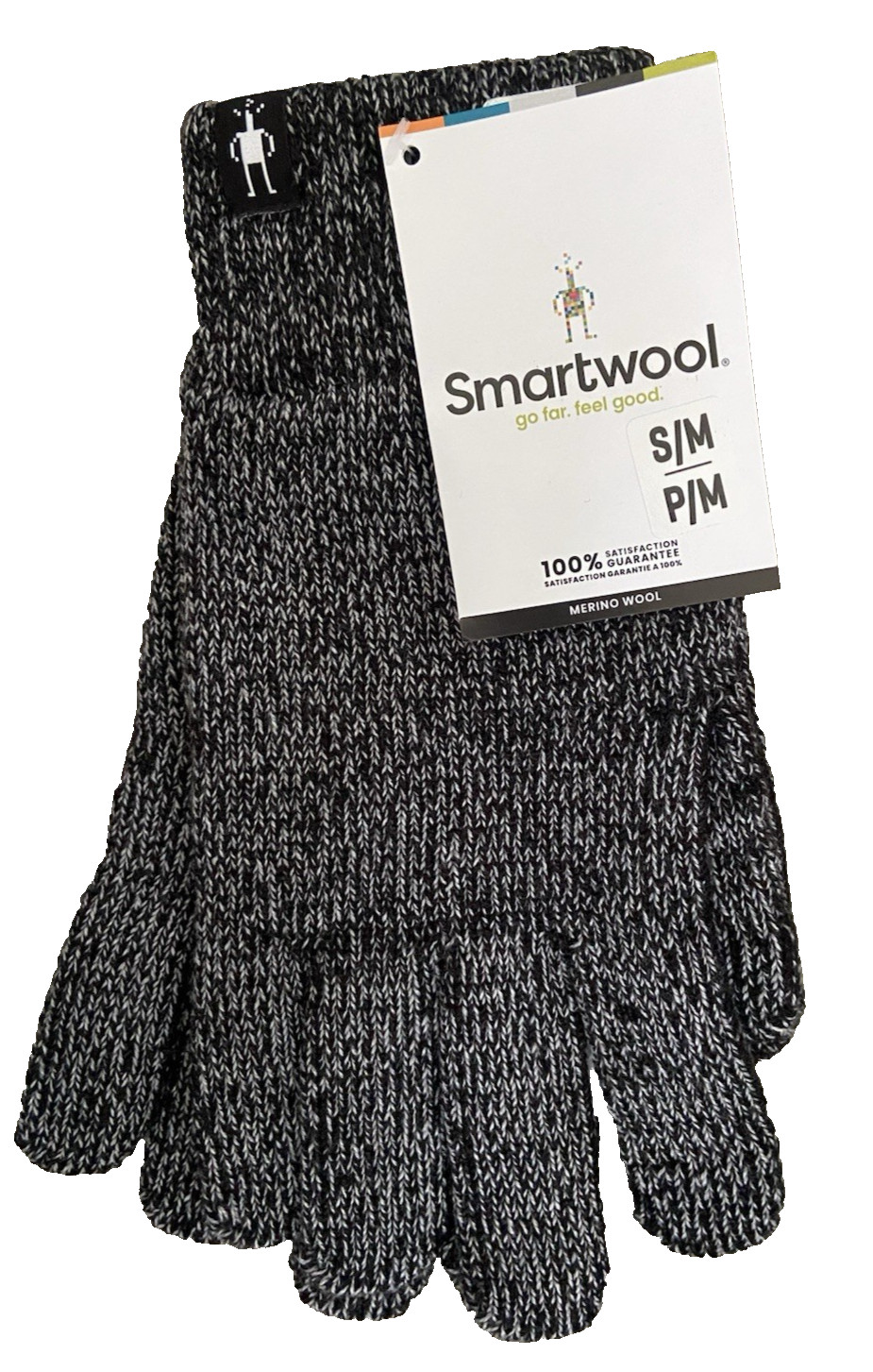 Smartwool Cozy Merino Blend Gloves Black Heather Sz Small Medium S/M Retail $35