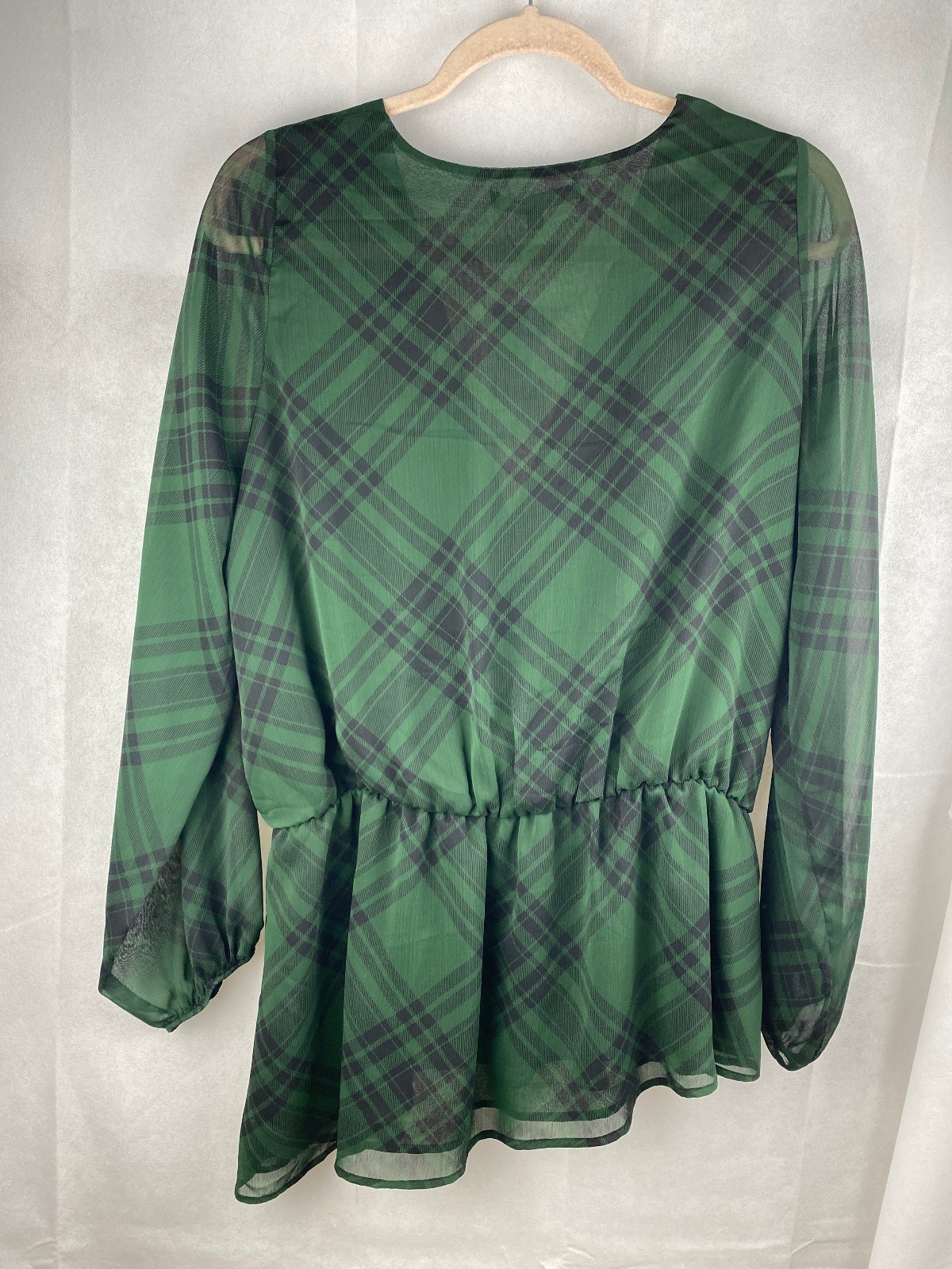 Next Blouse UK 16 Dark Green Long Sleeve Office Work