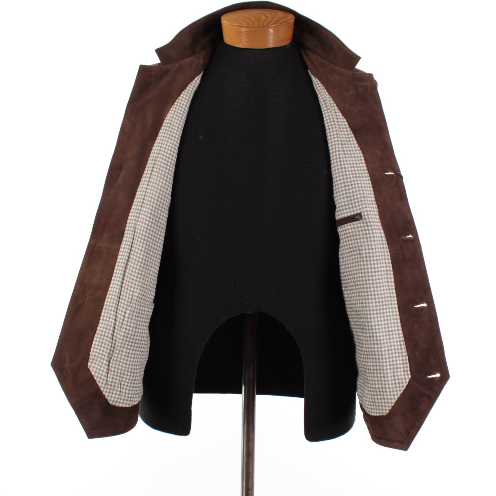 Rifugio NWD Vest / Bodywarmer Size 50 (Medium US) In Brown Suede Handmade