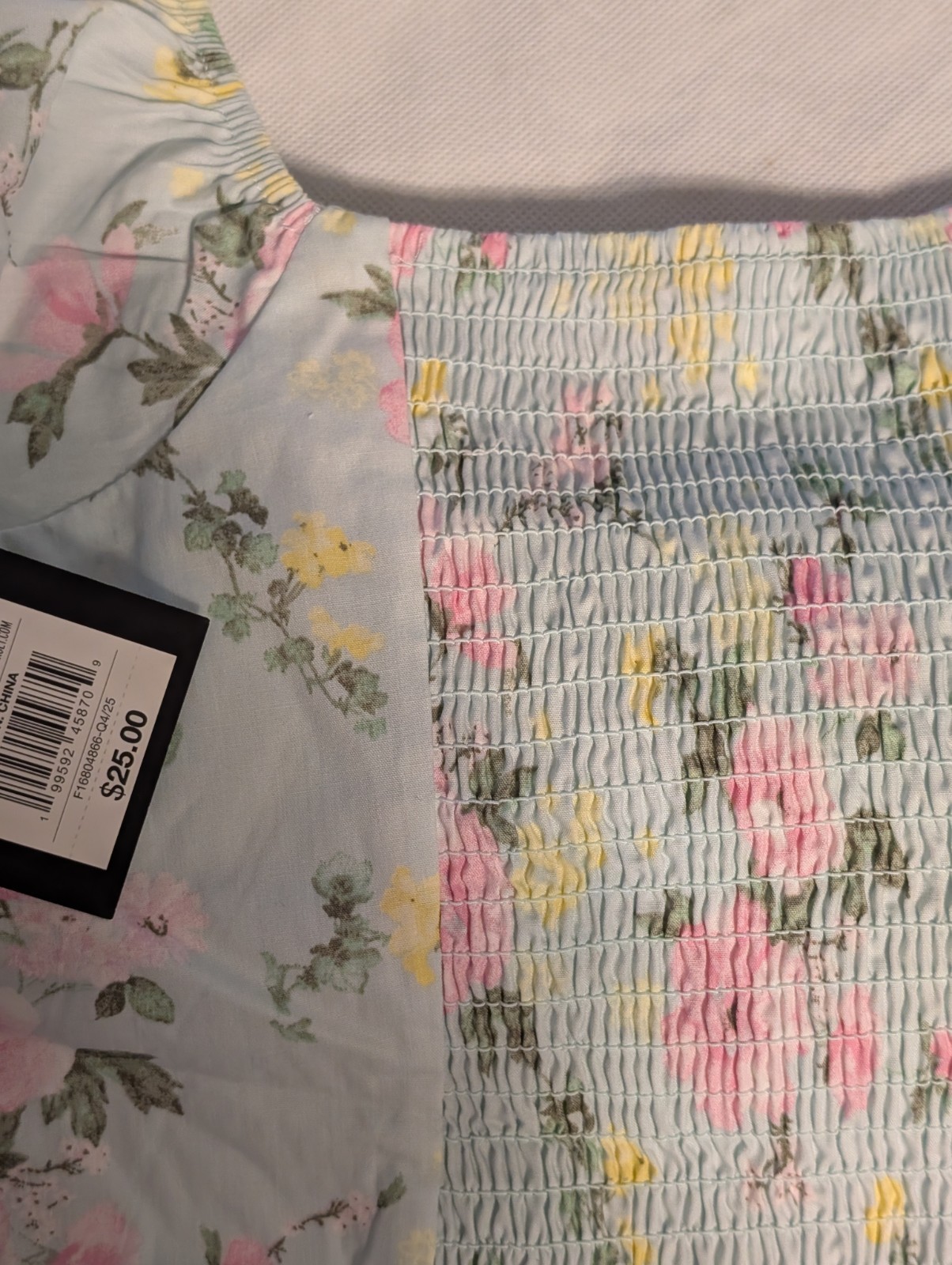 Art Class Flutter Sleeve Floral Dress (Size L 10/12)