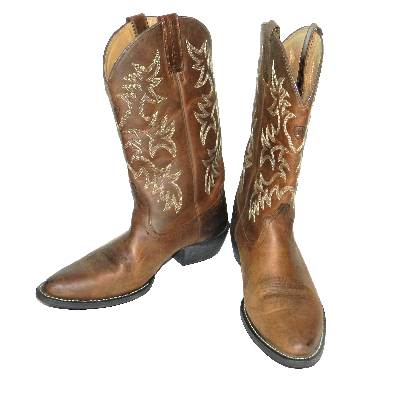 Men’s Ariat SZ 12D 34725 Heritage R Toe Western Brown Leather Boots 10002204