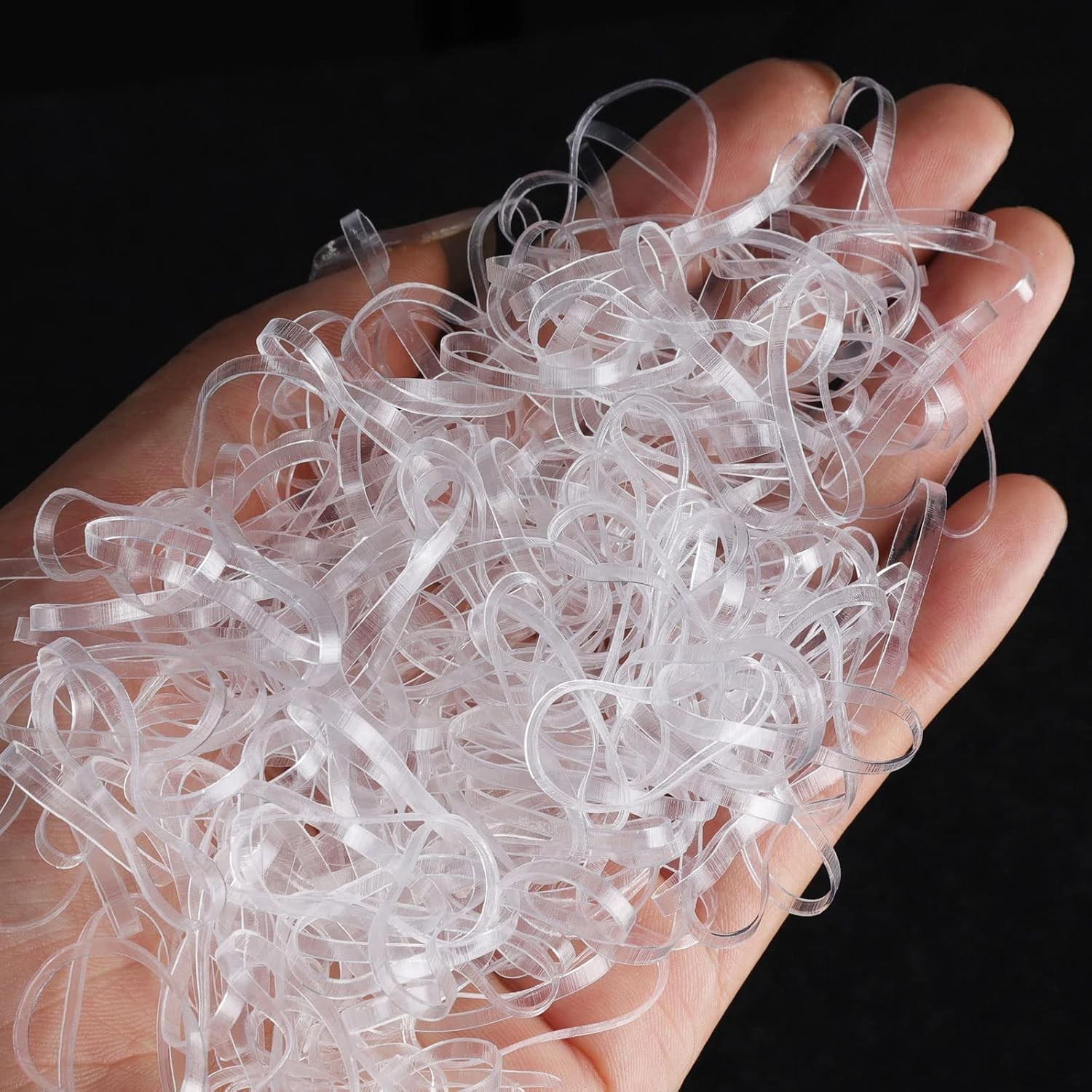 Clear Elastic Ties Hair Elastics, Clear Elastics Rubber Bands for Hair Rubber