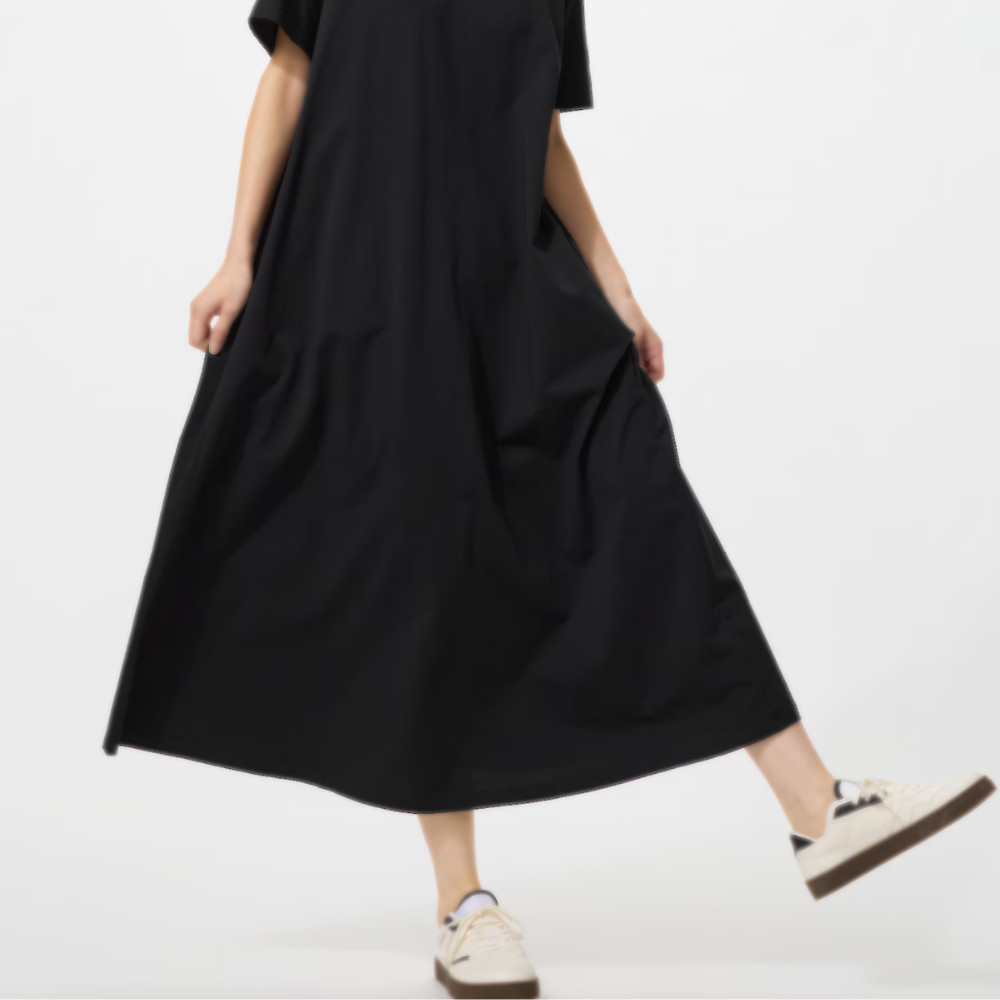 UNIQLO AIRism Cotton T-Shirt Dress S-3XL Short-Sleeve A-Line Women NWT