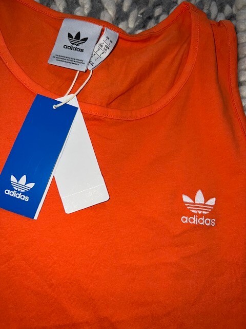 NWT Adidas Original Trefoil Essential Tank Top Orange Light Purple XS-2XL JF6601