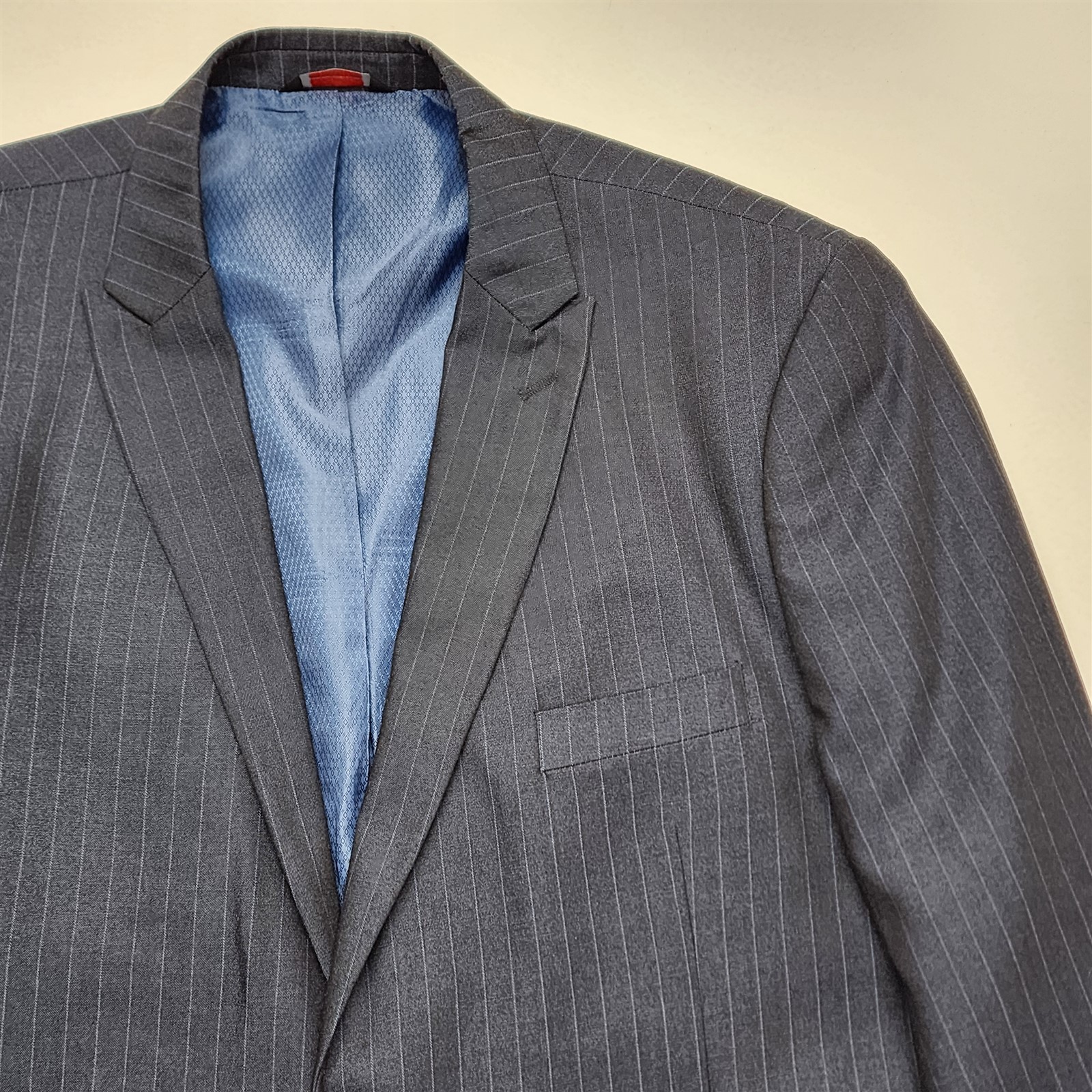 Lineage 50R 42×30 Dark Blue Pinstripe 2Btn 2Pc Mens Jacket Pants Suit