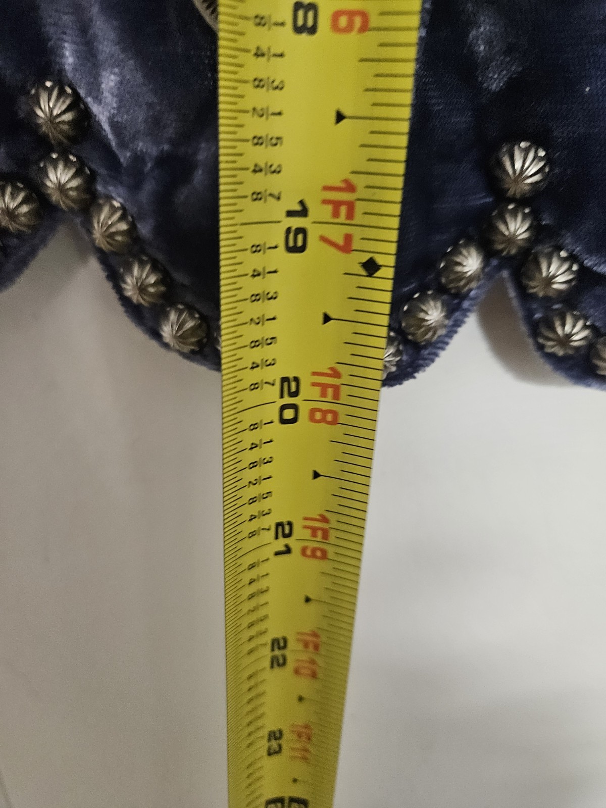Double D Ranch Blue Crushed Velvet Studded Jacket & Skirt