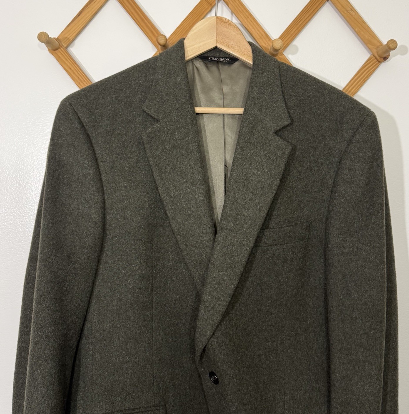 Jos. A. Bank Blazer Green 100% Camel Hair Sport Coat 42 Long