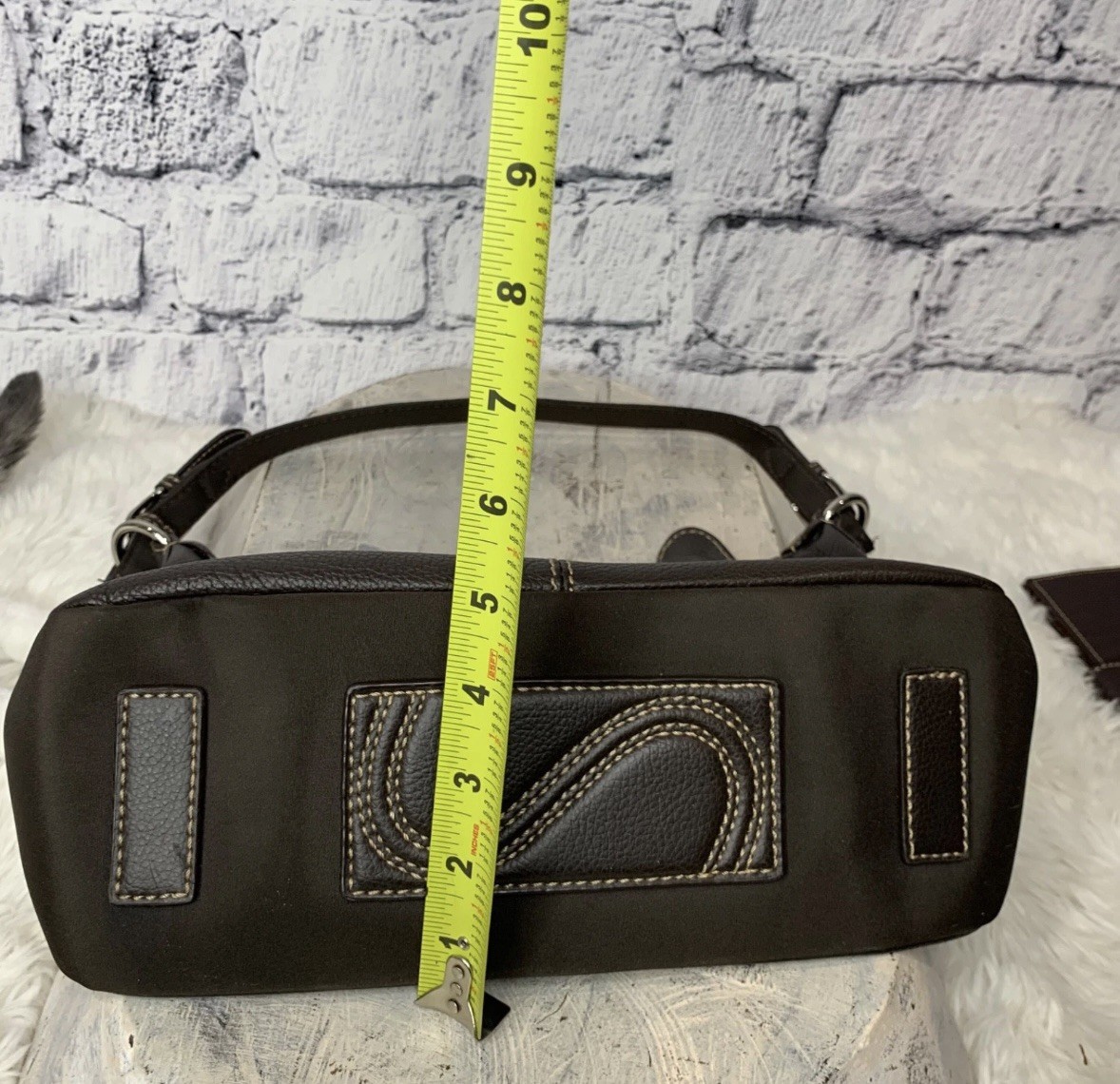 The Sak Pebbled Leather Slouchy Hobo Shoulder Bag Dark Brown w/ Matching Wallet