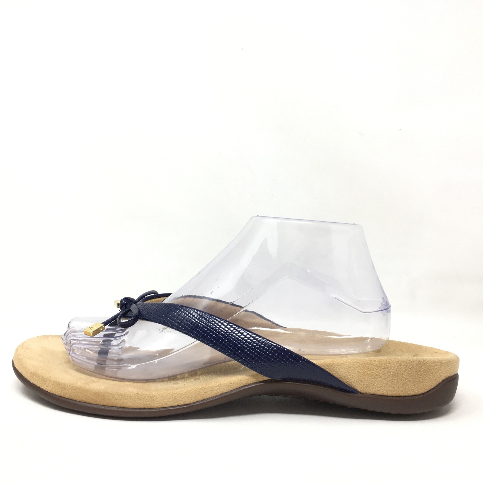 Vionic Bella II Flip Flops Sandals Shoes Womens Size 11 Blue Lizard Orthotic