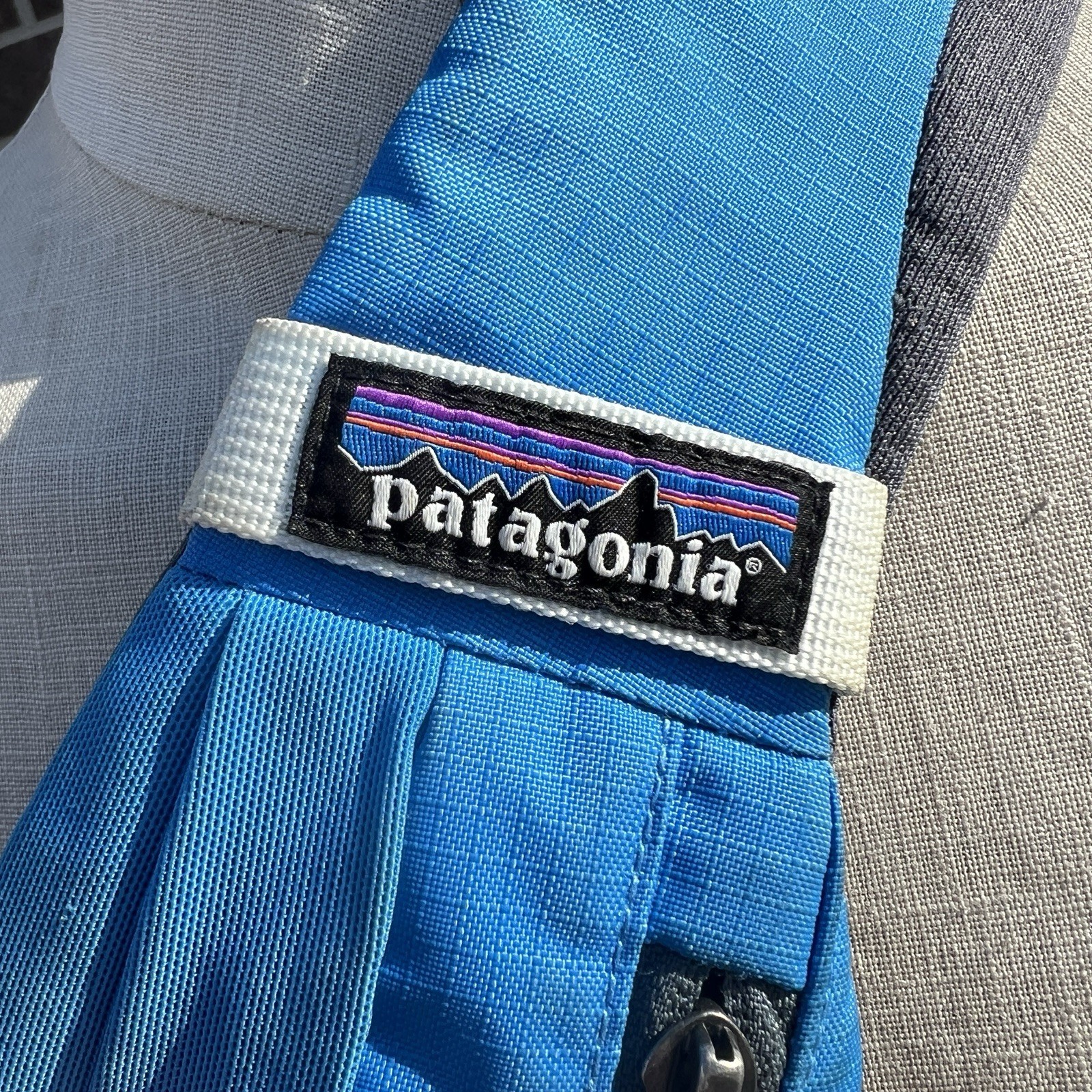 Patagonia Atom Sling 8L – Patchwork Vessel Blue – Lightweight Crossbody Pack Bag