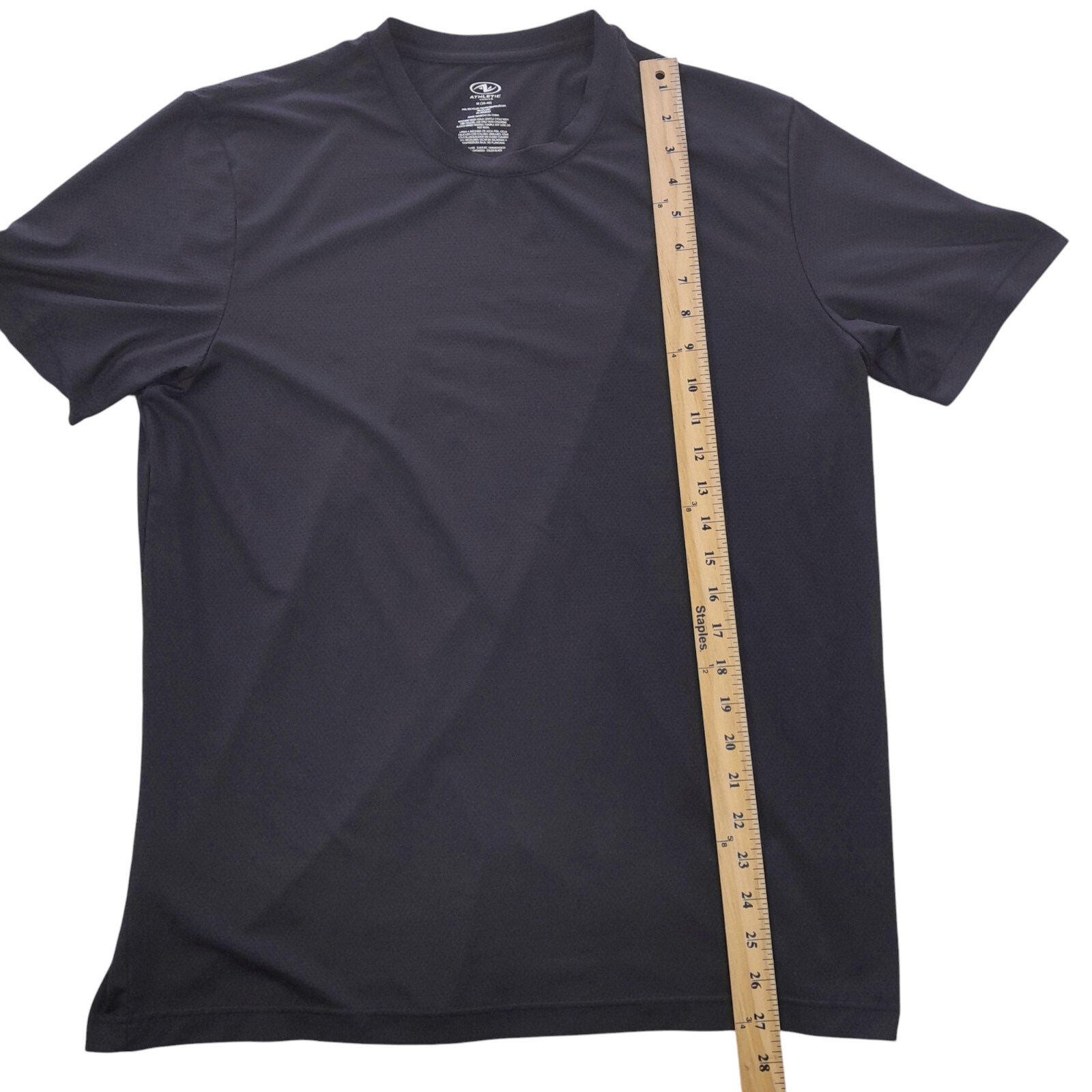 Athletic Works mesh knit active wear t-shirt Men M(C40)black/Poly-Spandex