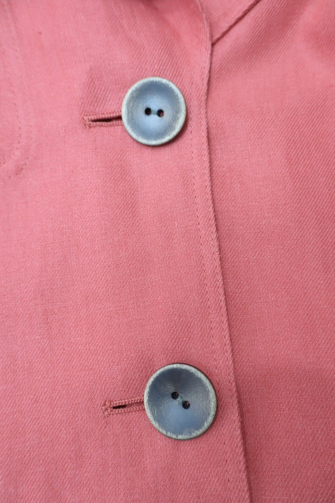 NEW LAFAYETTE 148 Women’s 100% Linen Jacket Long Sleeve Deep Coral Red Size 10