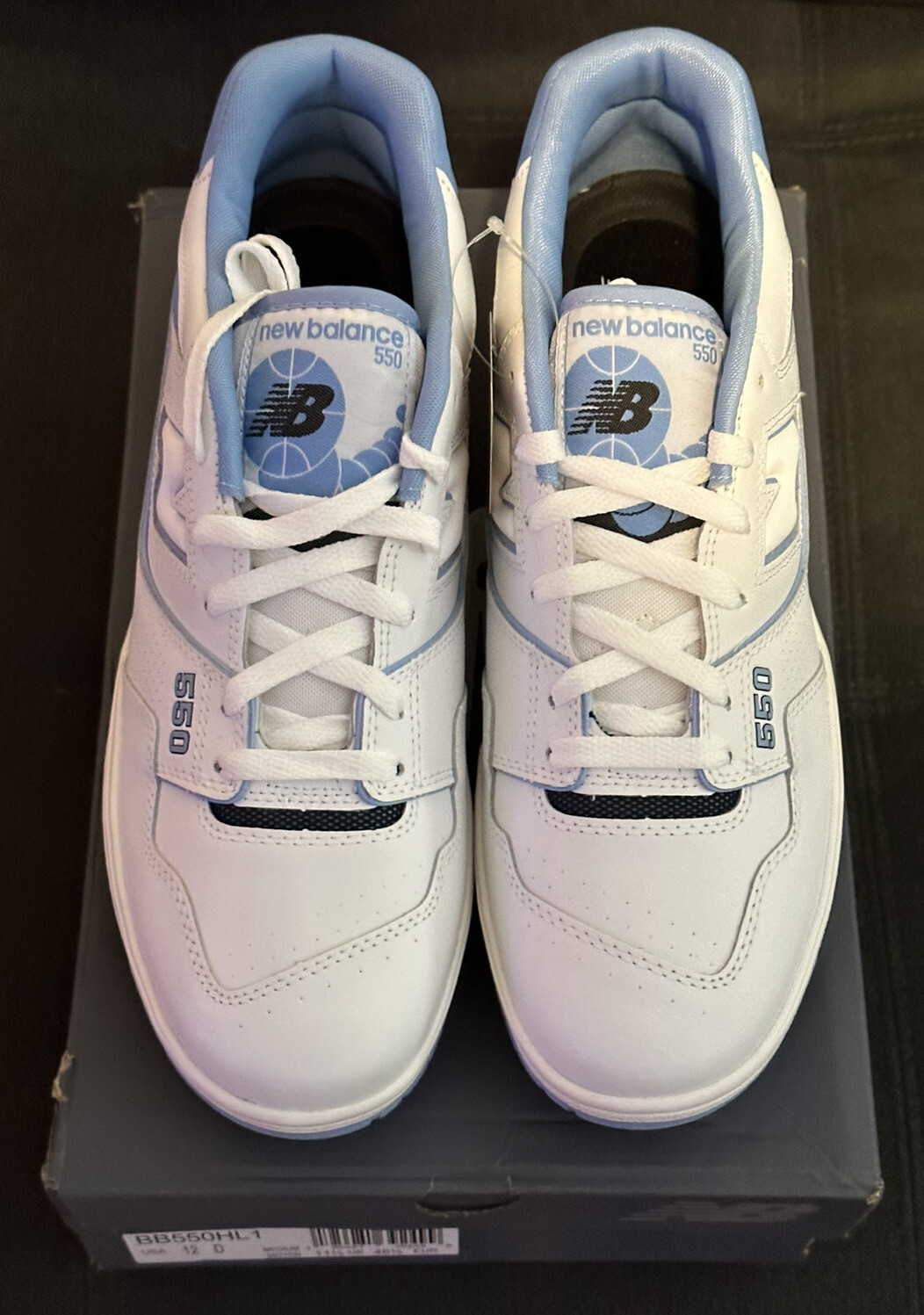New Balance 550 (Size 12) UNC 2022 White University Blue BB550HL1