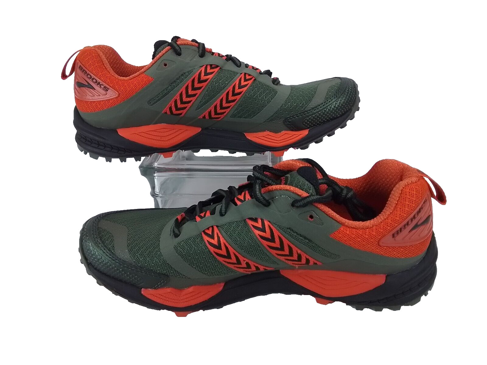 Brooks Cascadia 12 Trail Green / Orange / Black New In Box