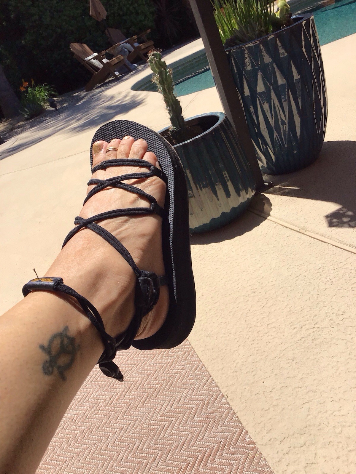 Teva Midform Infinity Sandal Black Size 6