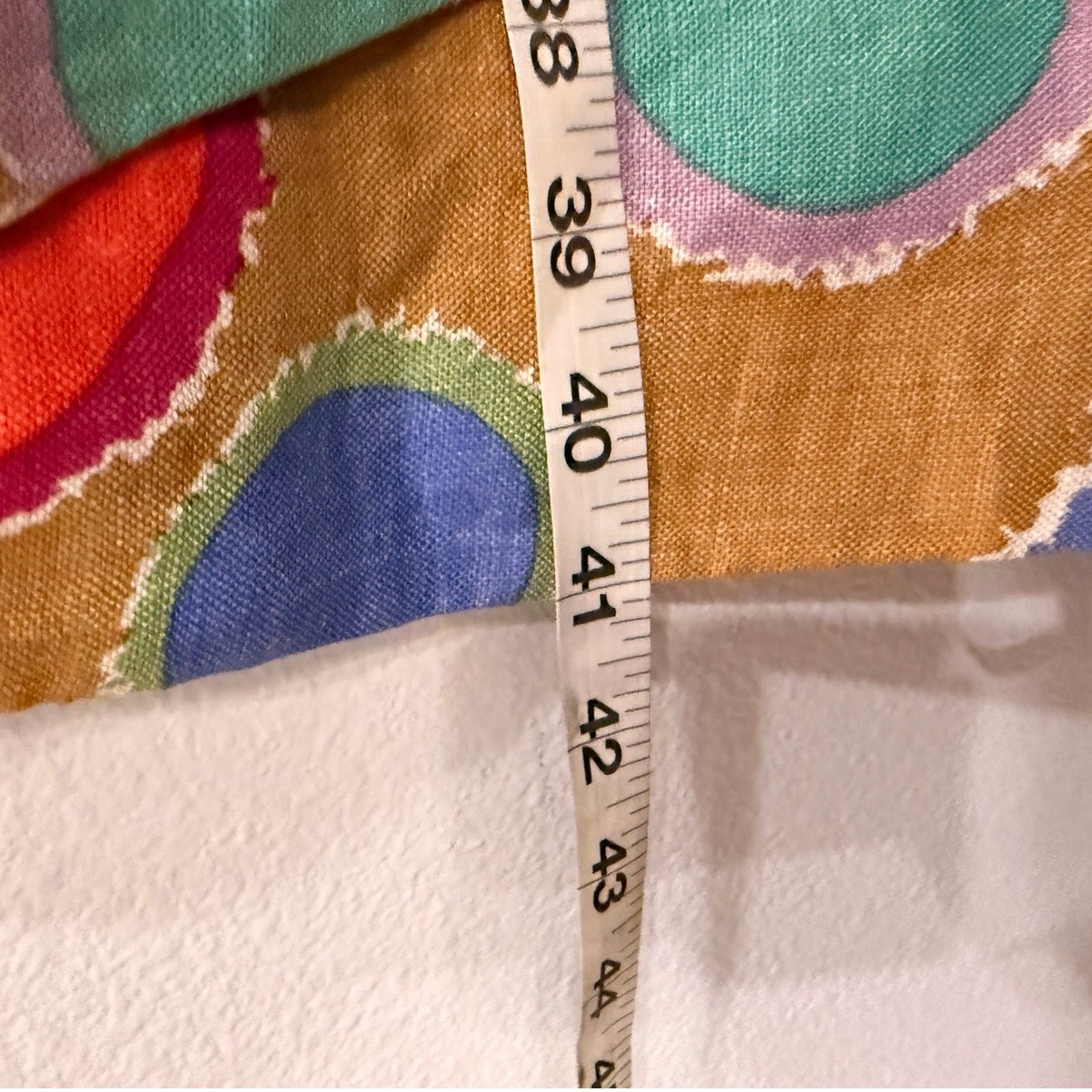Vintage Teri Jon Colorful Polka Dot Print Linen Shift Dress – Size 6