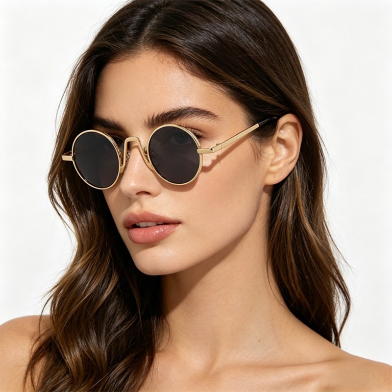 John Lennon Polarized Sunglasses Round Vintage Hippie Retro Circular Sunglasses