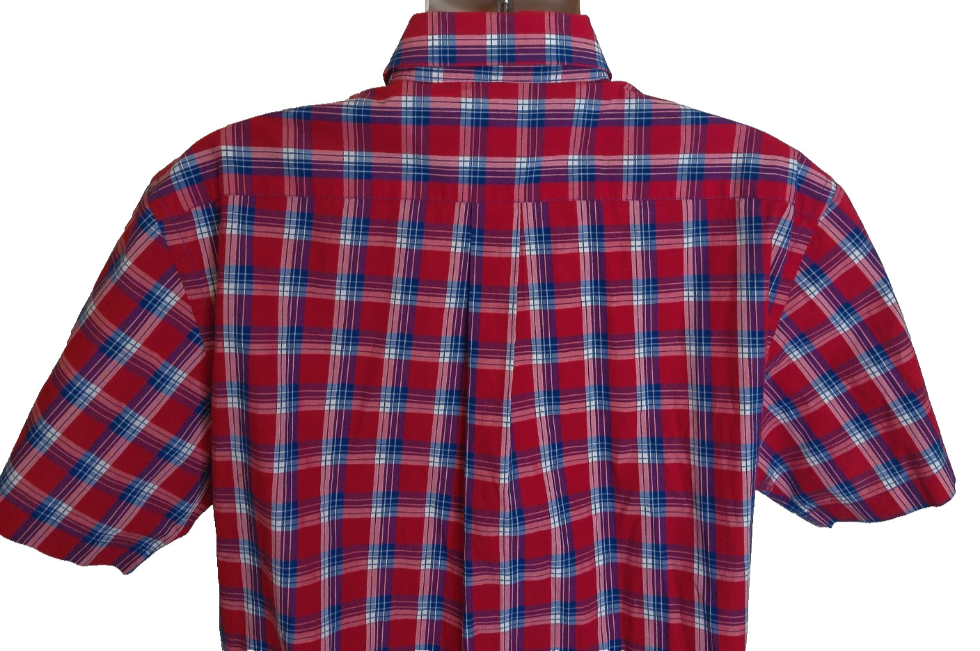 Southern Lure Red Navy Plaid Button Up Men’s Button Up Shirt size Large