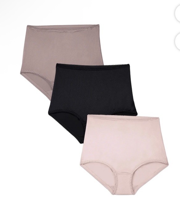VANITY FAIR Women Size 4XL 3-Pair Undershapers Hi Cut Underwear Panties