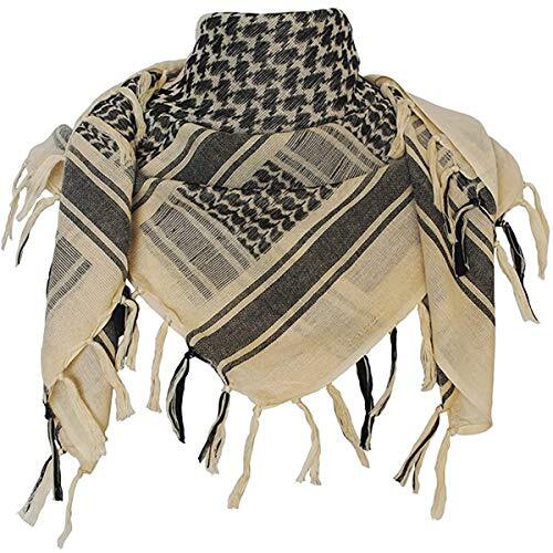 Military Shemagh Tactical Desert Scarf / 100% Cotton Keffiyeh Scarf Wrap for Men