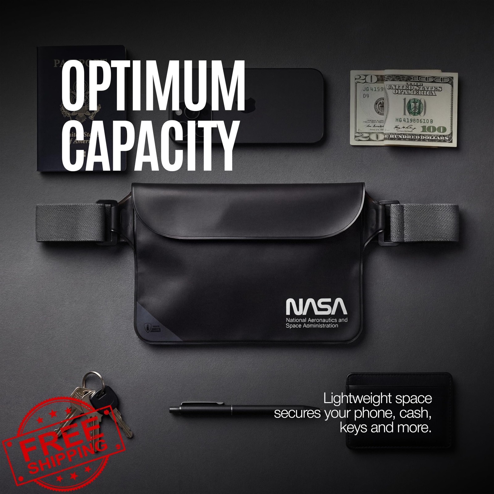 American Logic NASA Pouch Black White 2 Pack