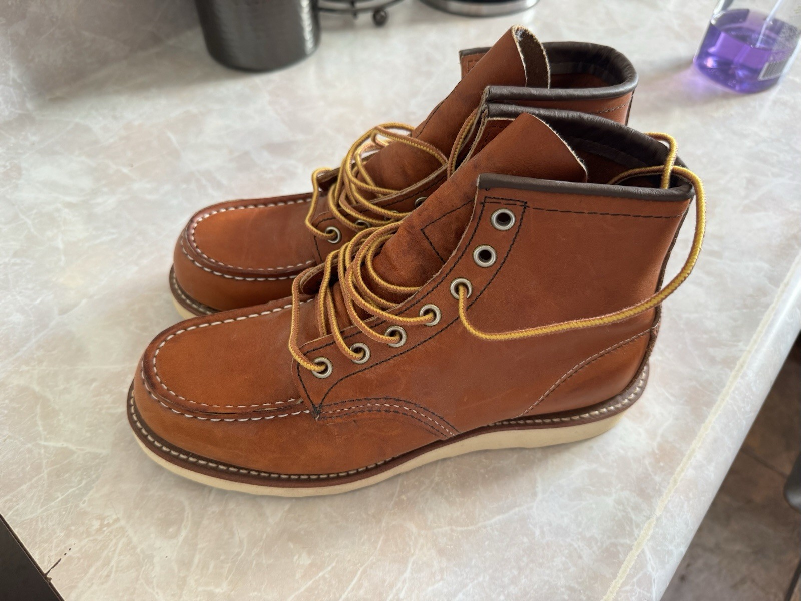 Red Wing 875 Moc Toe Lace-Up Ankle Boots / 6.5D / Oro Legacy