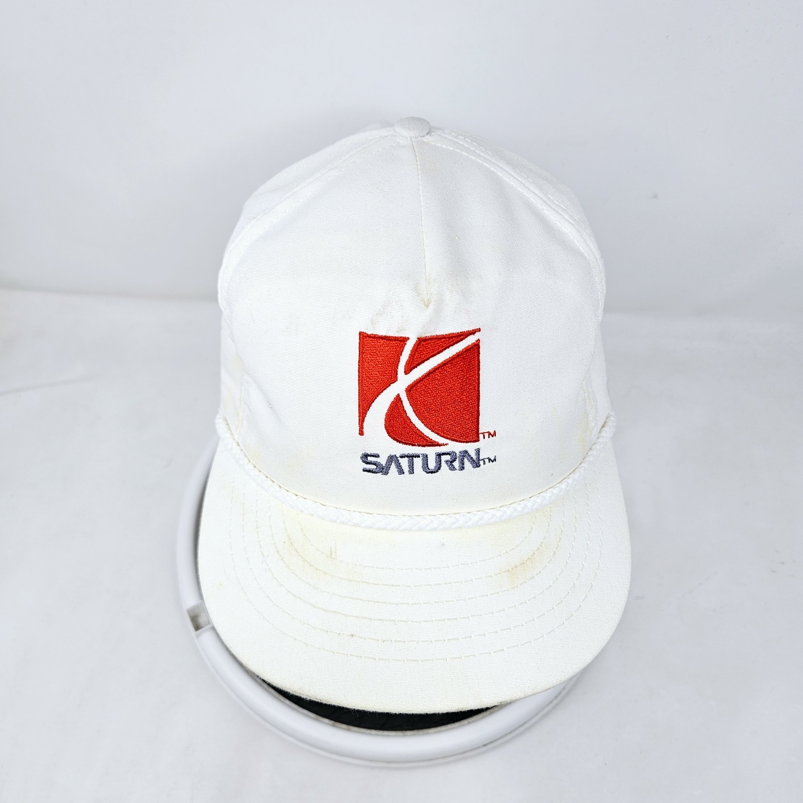 Vintage Saturn Automobiles Cars SnapBack Hat Cap Rope 90s USA Made Adjustable