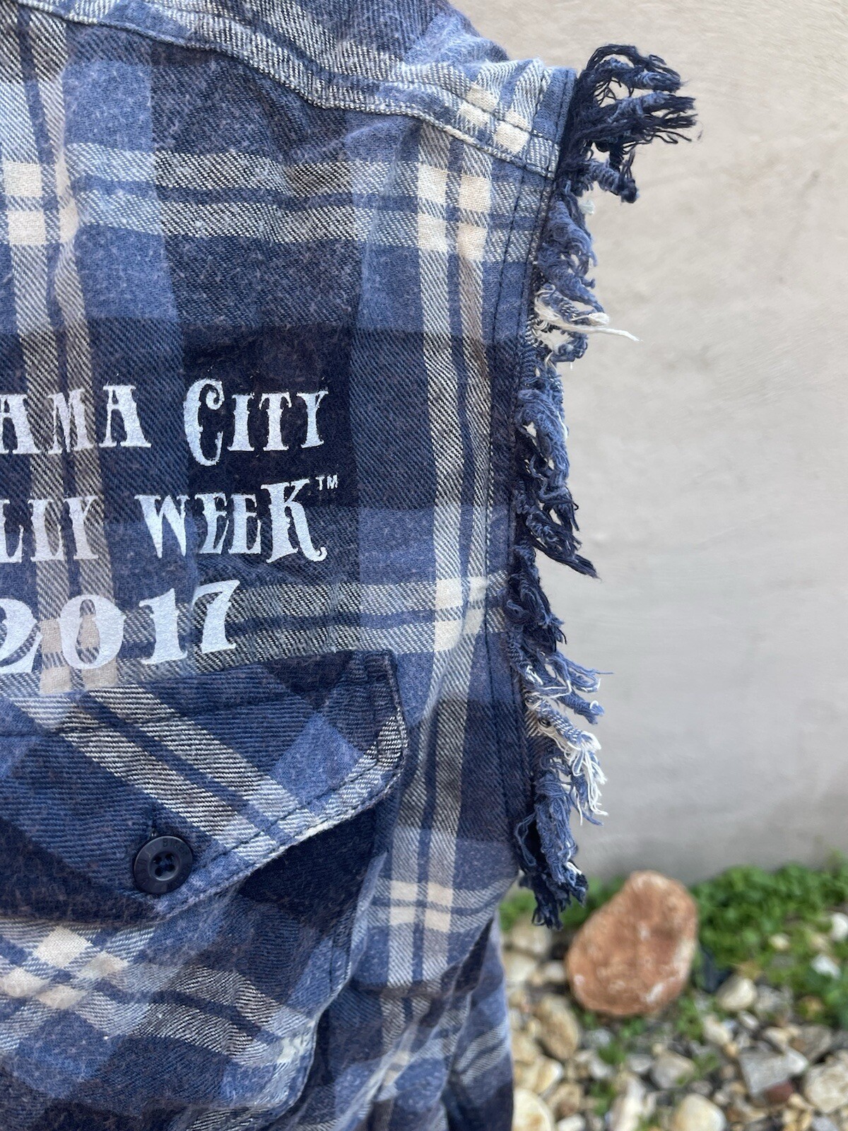 Motorcycle Shirt Skull Panama City Rally Week 2017 Biker Wear USA Flannel 2X