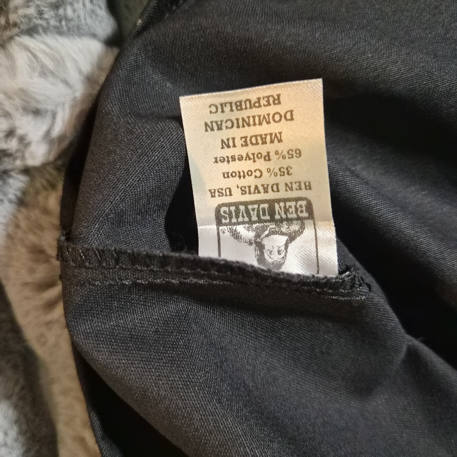 Ben Davis Quarter 1/4 Zip Shirt Black Mens Size XL classic work skate