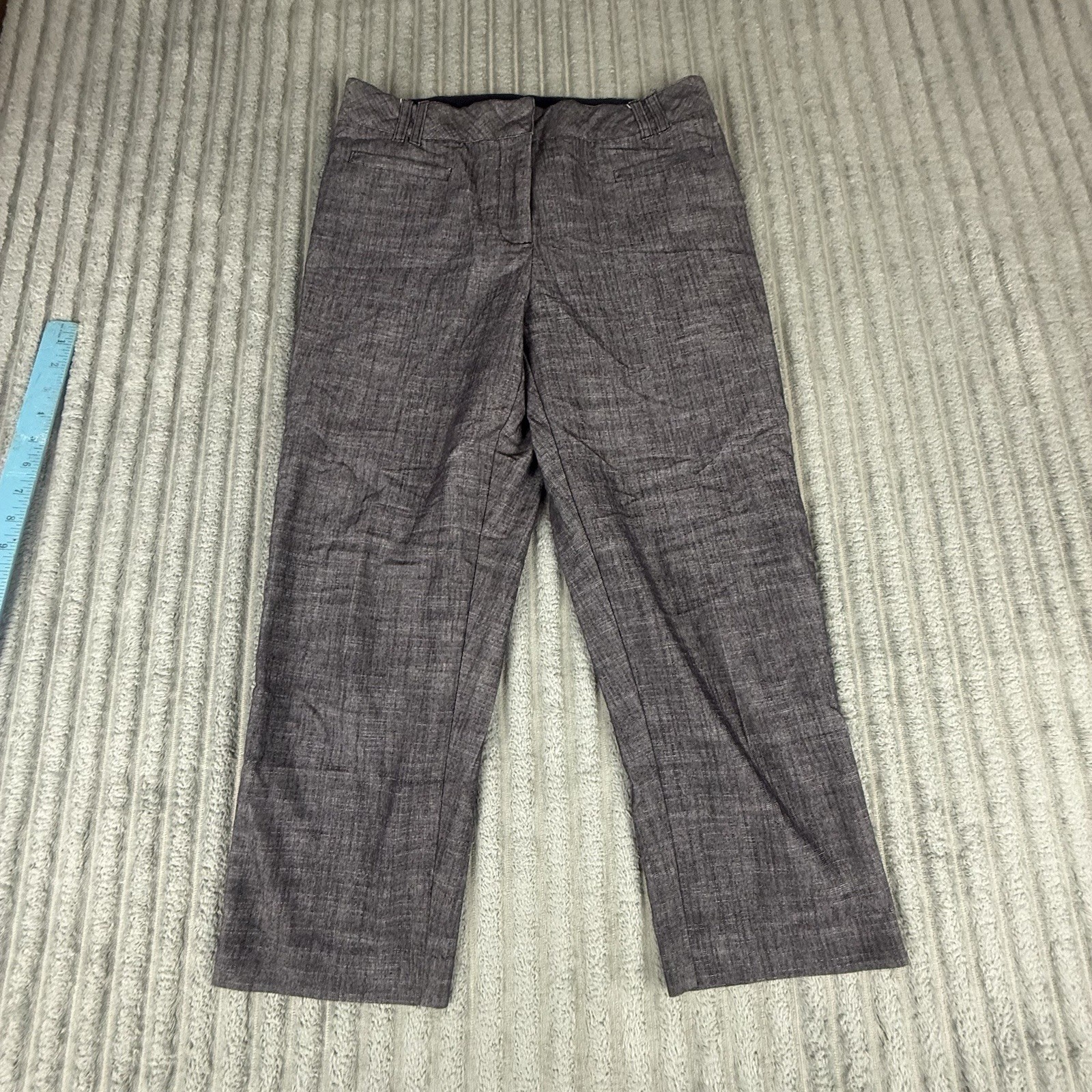 Counterparts Womens Cropped Pants Size 10 (31×23) Gray Capri Stretch Trouser