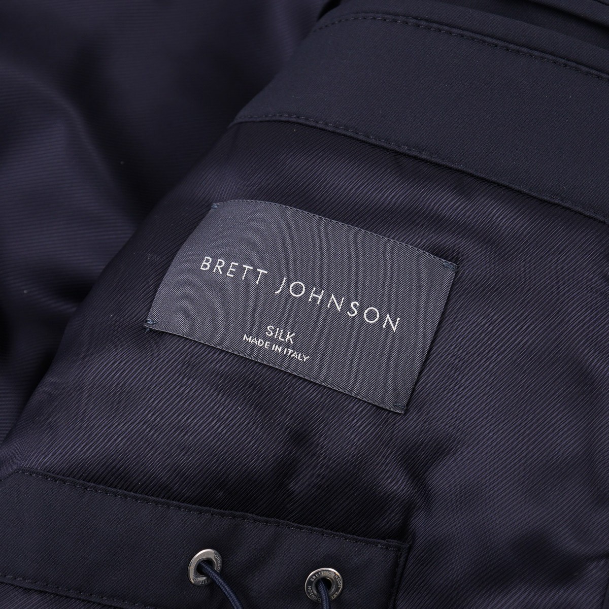 Brett Johnson ‘St. Moritz’ Navy Blue Padded Silk Parka M (Eu 50) NWT Coat