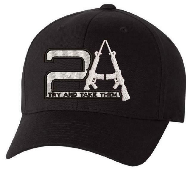 2nd Amendment TRY AND TAKE THEM Flex Fit Embroidered Hat – Various Sizes