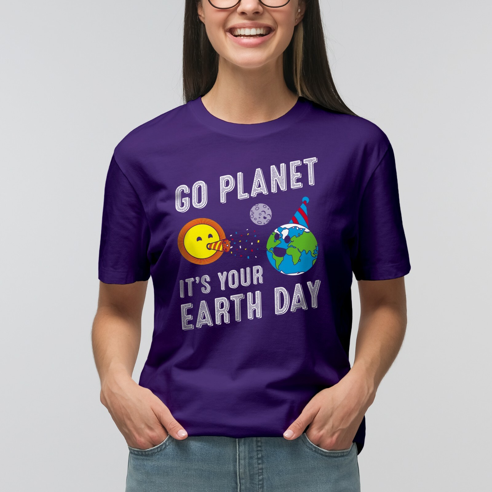 Go Planet It’s Your Earth Day – Outer Space Cute Funny Birthday Party T Shirt