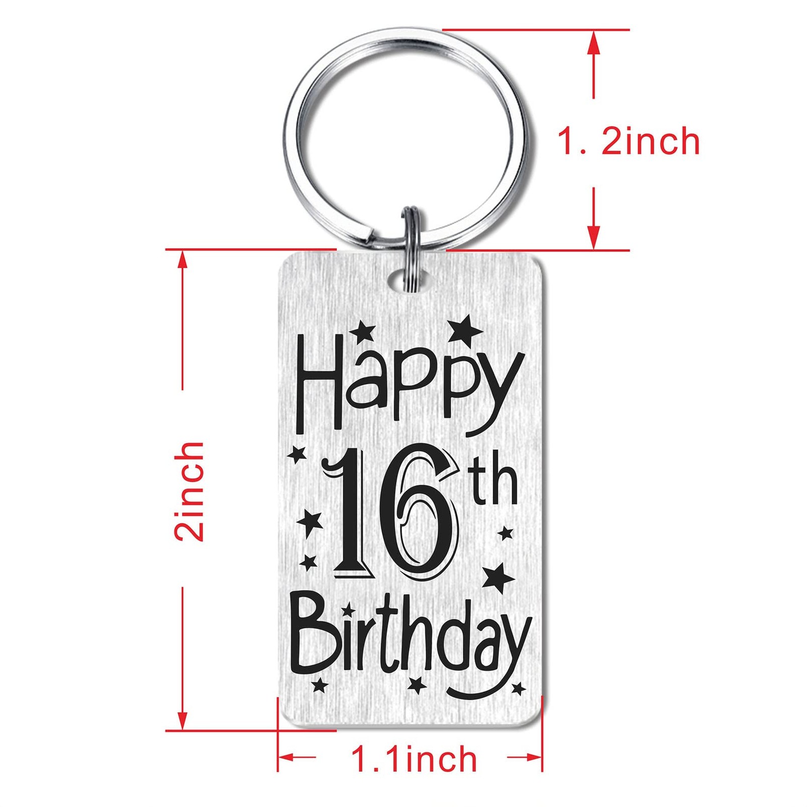 16th Birthday Gifts Keychain for Girls Boys Happy 16 Year Old Birthday 16 Yr …