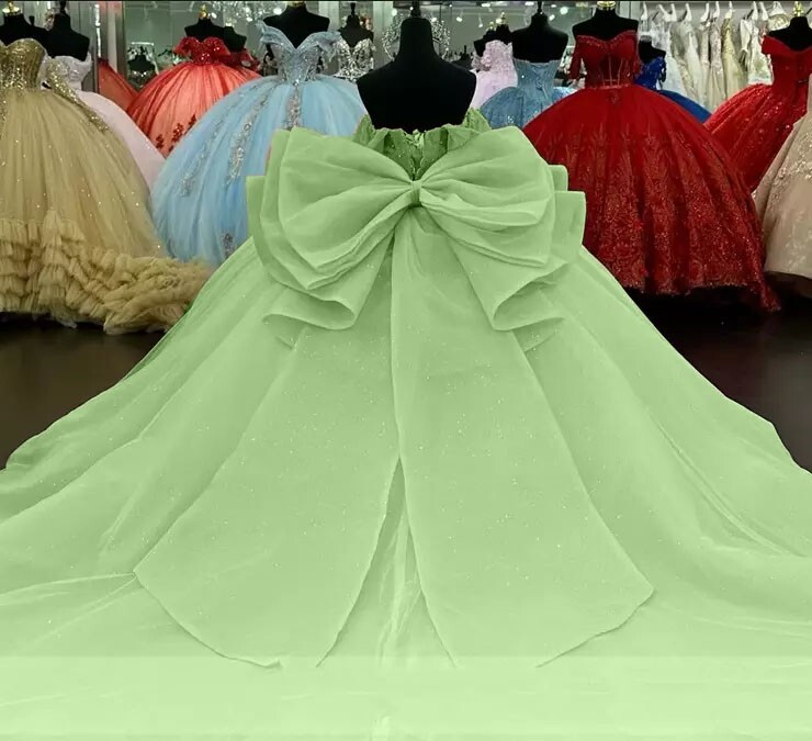 Big Bow for Quinceanera Dresses Sweet 15 16 Dress Custom Color Birthday Party
