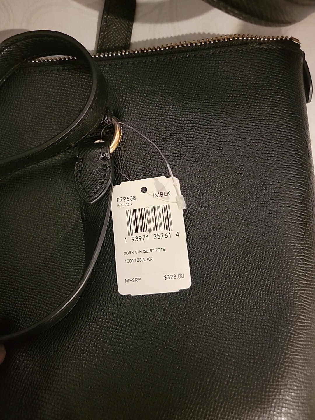 Coach F79608 Leather Gallery Shoulder Tote Purse – Black