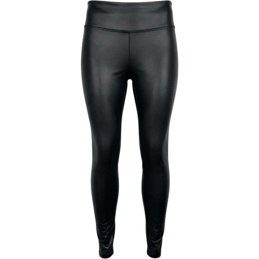 Spanx Faux Leather Snake Embossed Leggings Size M Black SPX-VIO-FAUX