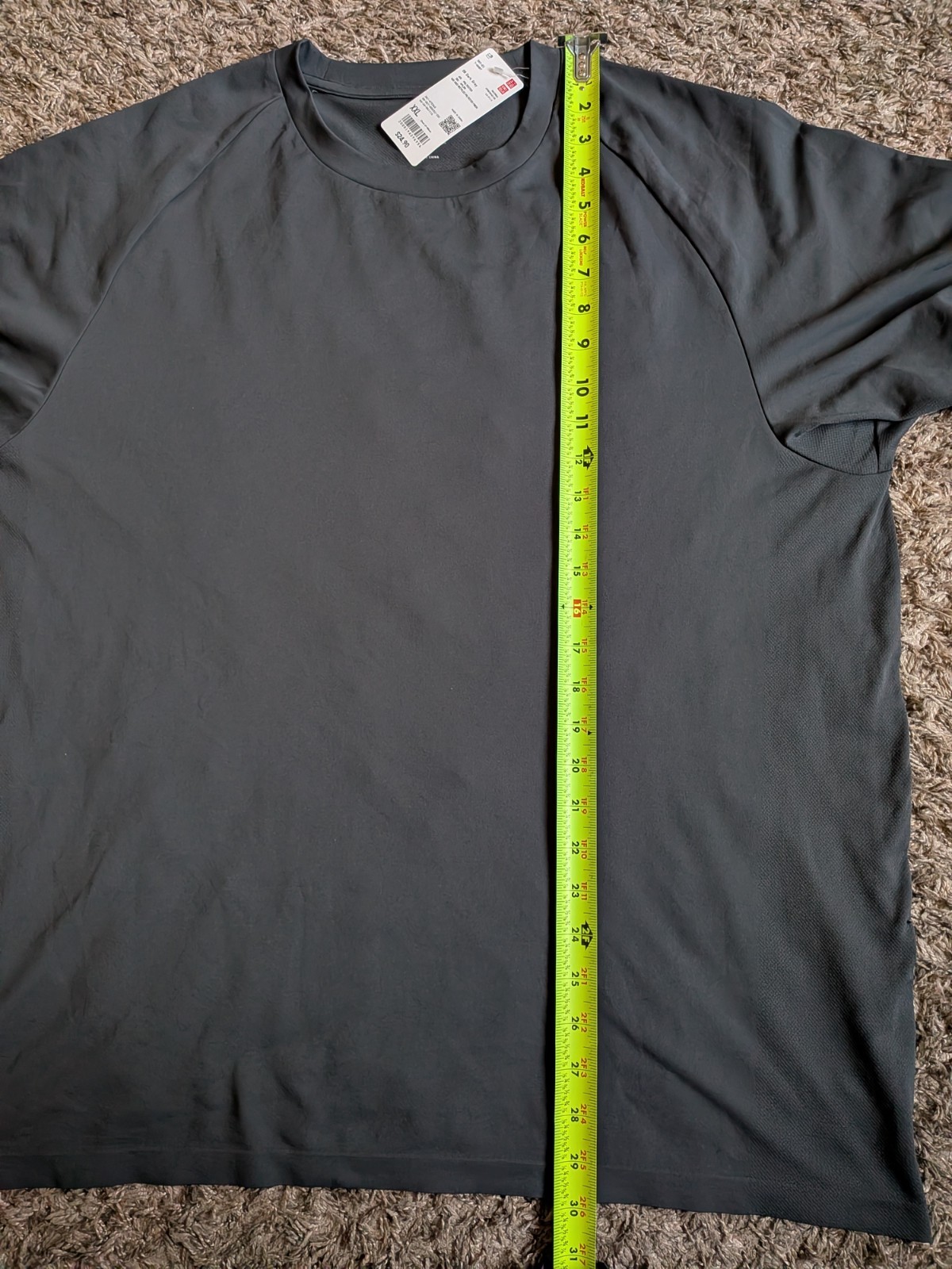 NWT Uniqlo Dark Gray + Gray Heather Dry-Ex Performance Shirts Lot of 3 Men’s XXL
