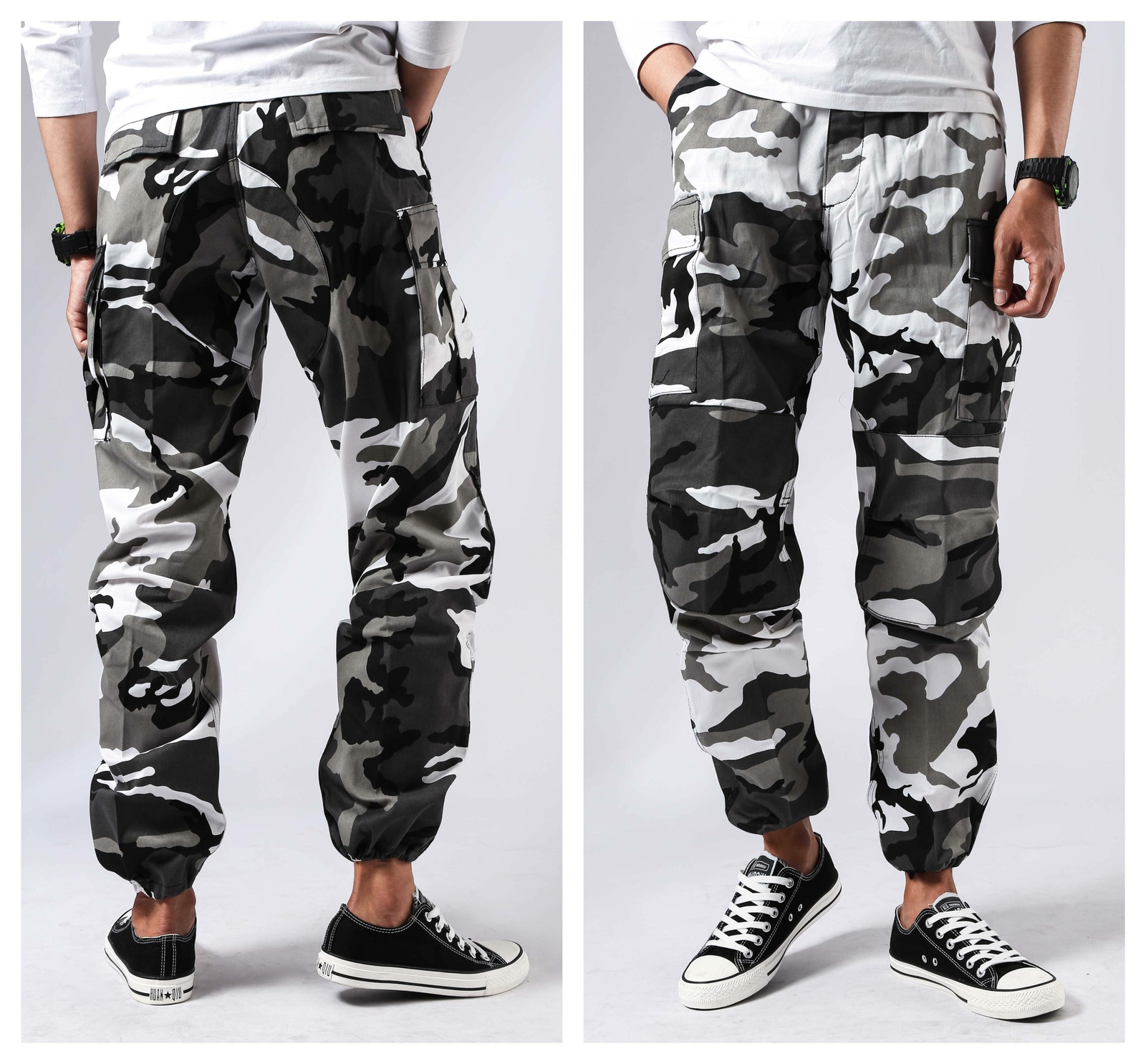 BACKBONE Mens Military Tactical BDU Camouflage Pants Casual Cargo Pants Trousers